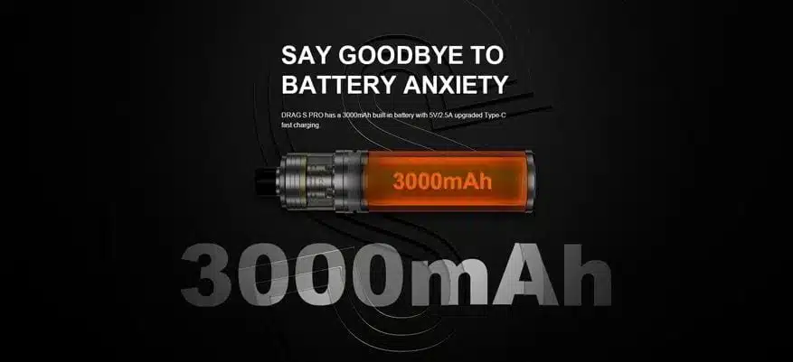 DRAG S PRO 80W แบตเตอรี่ในตัว 3000MAH