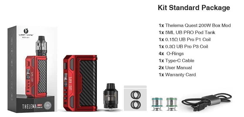 LOSTVAPE THELEMA QUEST 200W KIT