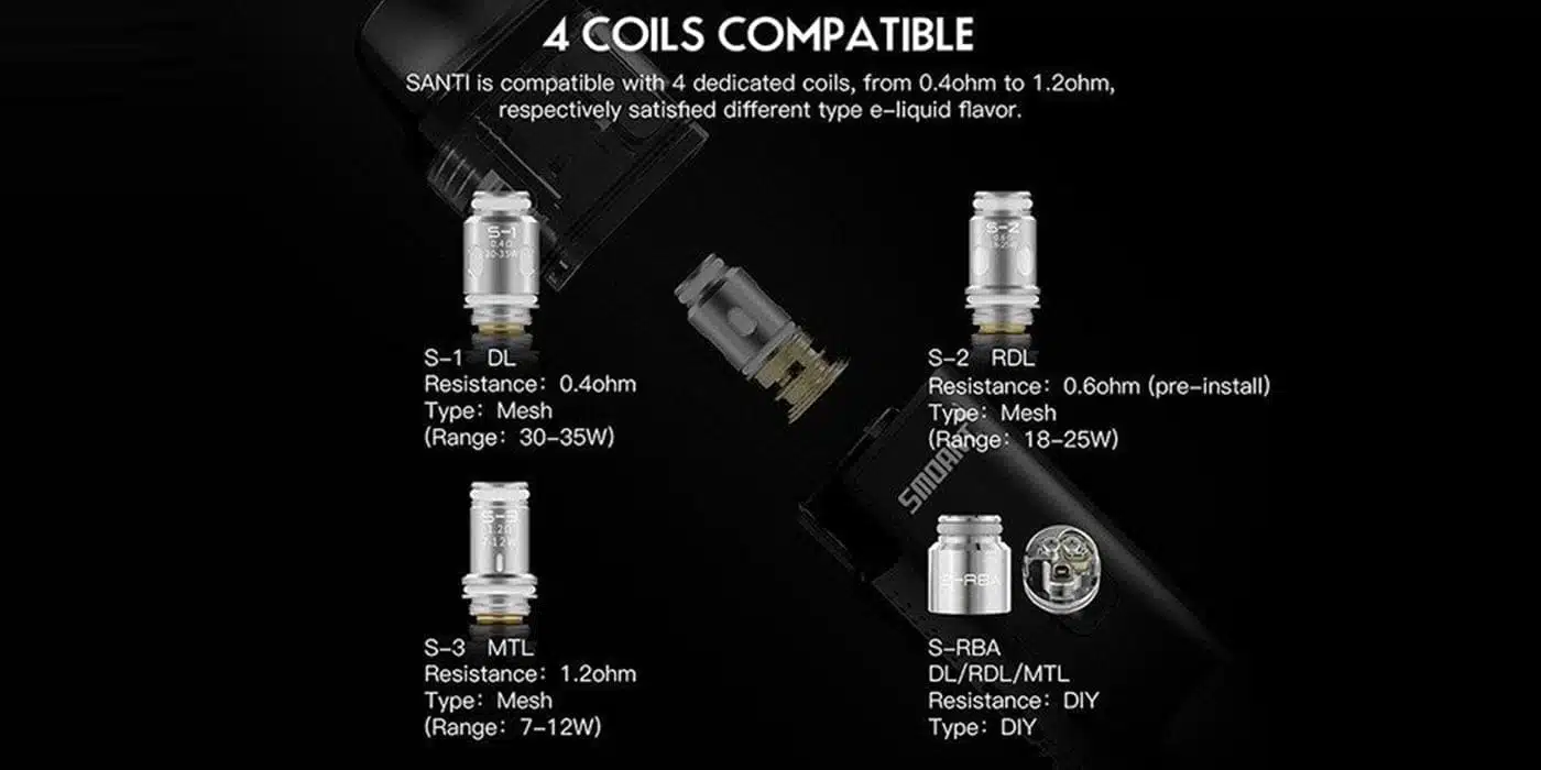 SMOANT SANTI S 1 SANTI S-1 COIL คอยล์ 0.4 โอห์ม