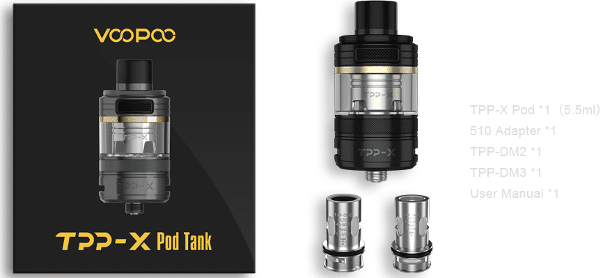 VOOPOO TPP-X POD TANK SET พร้อมคอยล์