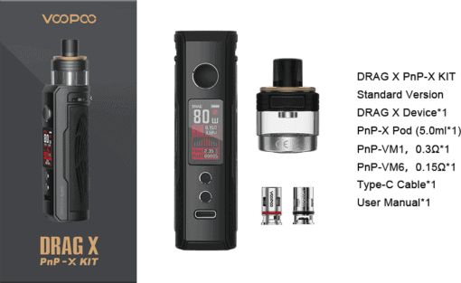 DRAG X PNP-X KIT POD 80W