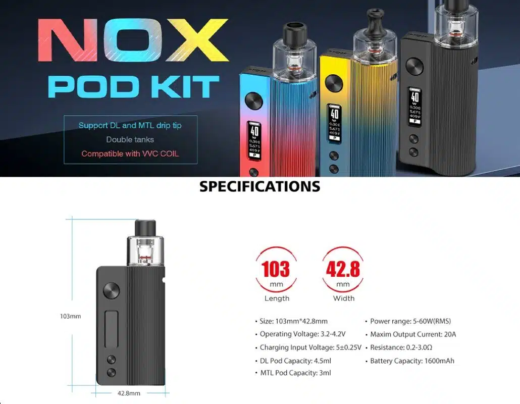 VANDY VAPE NOX POD KIT 60W