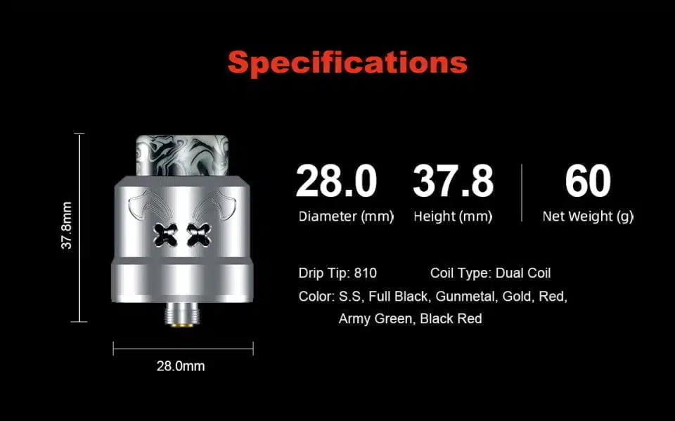 HELLVAPEDEADRABBITMAXRDA28MM