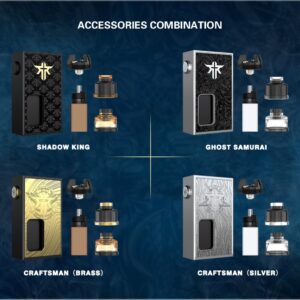 Parameter: Size: 42 x 24 x 94mm Battery: 1 x 18650 (Not included) Color A: Shadow King, Ghost Samurai Color B: Craftsman(brass), Craftsman(silver)