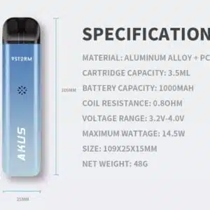 VAPOR STORM AKUS POD KIT 1000mAh