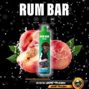 RUM BAR 9000 PUFFS Peach Ice