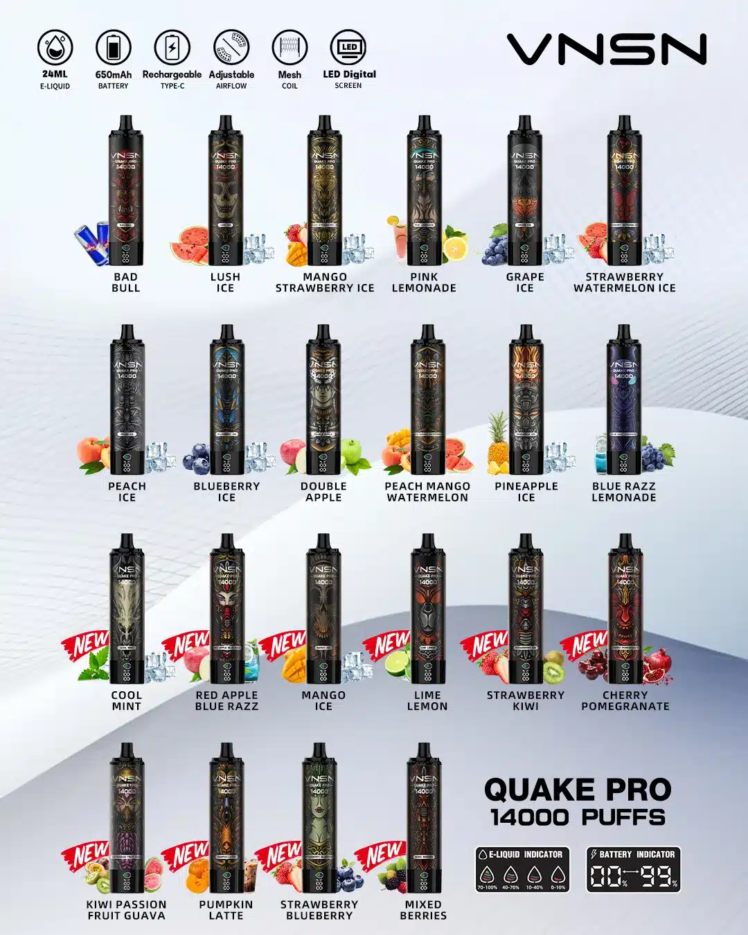 VNSN QUAKE PRO 14K 14000คำ รสชาติ