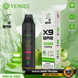 Venozz X9 Bar 22K Apple Aloe
